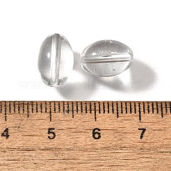 K9ガラス  模造オーストリアクリスタルビーズ  オーバル  透明  11x8mm  穴：1.2~1.3mm&nbsp;GLAA-R004-01D
