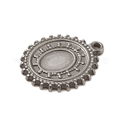 304 Stainless Steel Pendant Cabochon Settings&nbsp;STAS-G344-09P