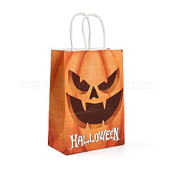 Halloween Paper Pumpkin Printed Tote Bags&nbsp;ABAG-P015-05C