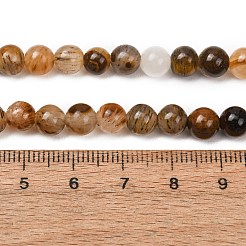 天然虎石英ビーズ連売り  スムーズなラウンド  6mm  穴：1mm  約62個/連  14.96''（38センチメートル）&nbsp;GG-NH0013-A01-6mm