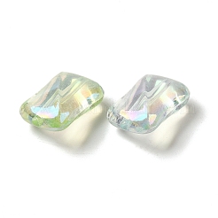 UVメッキアクリルビーズ  長方形  ミックスカラー  14.5x10x6.5mm  穴：1.4mm&nbsp;OACR-G036-10