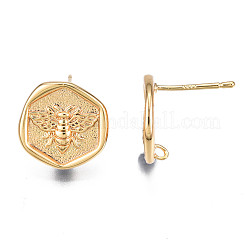 Brass Stud Earring Findings&nbsp;X-KK-T038-462G