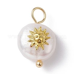 Natural Pearl Pendants&nbsp;PALLOY-JF02200-04