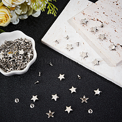 100Pcs Iron Semi-Tublar Rivet Studs&nbsp;DIY-CY0002-98P