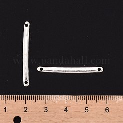 チベットスタイルのバーリンクコネクター  ジュエリーデザインのための  カドミウムフリー＆鉛フリー  ストリップ  アンティークシルバー  3x33x1mm  穴：1mm&nbsp;TIBE-A14039-AS-LF