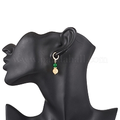 6 Pairs Natural & Dyed Malaysia Jade Hoop Earrings&nbsp;EJEW-JE06504