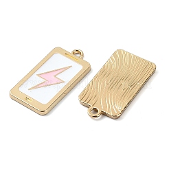 Rack Plating Alloy Enamel Pendants&nbsp;PALLOY-F308-09G-03