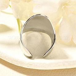 304 Stainless Steel Wide Open Cuff Rings for Unisex&nbsp;RJEW-R010-01S