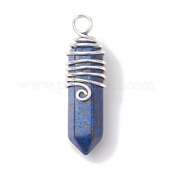 Natural Mixed Gemstone Copper Wire Wrapped Pendants&nbsp;PALLOY-JF02675-02