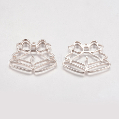 Alloy Open Back Bezel Pendants&nbsp;PALLOY-L203-03RG