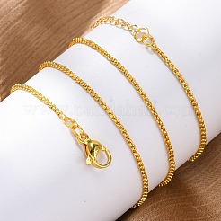 Brass Box Chains Necklaces for Women&nbsp;NJEW-D302-08G