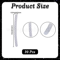 ペット自己粘着ステッカー  警告ステッカー  曲線  ライトグレー  195x97x0.2mm  20pcs /シート&nbsp;DIY-WH20007-10A
