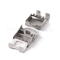 変色しにくい201ステンレススチール製時計バンド留め金  長方形  ステンレス鋼色  26x17.5x7.5mm&nbsp;STAS-K173-01D