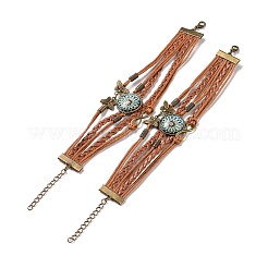 PU Leather Multi-strand Bracelet&nbsp;MAND-PW0001-40B