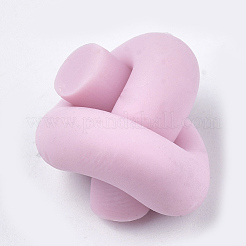 ポリマークレイパーツ  結び目  ピンク  20~24x17~20x14~17mm&nbsp;CLAY-Q250-05