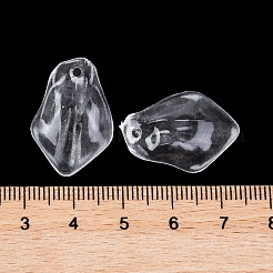 透明なアクリルパーツ  葉  透明  24.5x17x5mm  穴：1.6mm  約877個/500g&nbsp;TACR-G050-01B