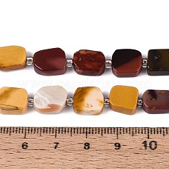 天然石モッカイトビーズ連売り  シードビーズで  長方形  9.5~14x7~10x4~6.5mm  穴：0.8~1mm  約25~31個/連  14.96~15.75''（38~40センチメートル）&nbsp;G-T138-26A-02