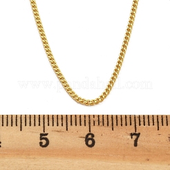 Brass Curb Chain Necklaces for Women&nbsp;NJEW-D302-50G