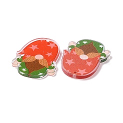 Christmas Transparent Printed Acrylic Pendants&nbsp;TACR-G036-02