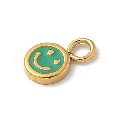 Ion Plating(IP) 304 Stainless Steel Enamel Charms&nbsp;STAS-G351-03G-02