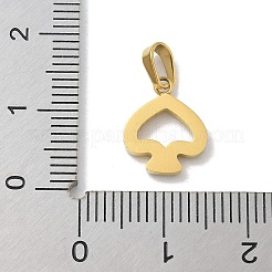 Ion Plating(IP) 304 Stainless Steel Micro Pave Cubic Zirconia Pendants&nbsp;STAS-Z107-04G-05