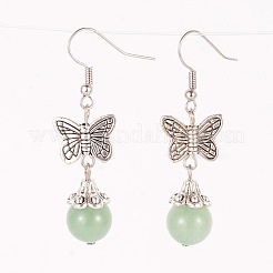 Butterfly Alloy Dangle Earrings&nbsp;EJEW-JE01952