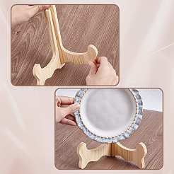 3セット3スタイルの木製ディスプレイスタンド  スタンドを示すプレート  湯通しアーモンド  12~15x7.5~9x12~16cm  1セット/スタイル&nbsp;ODIS-GA0001-63