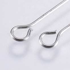 変色しにくい304ステンレススチール製アイピン  ステンレス鋼色  30mm  ピン：0.5mm  ヘッド：3mm  穴：2mm&nbsp;STAS-F146-03P-30mm