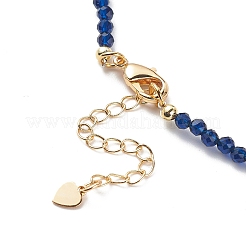 Cubic Zirconia Teardrop Pendant Necklace with Natural Kyanite Beaded Chains&nbsp;NJEW-JN04121-01