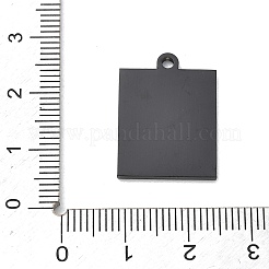 304ステンレスペンダント  そろばんチャーム  艶出し  イオンプレーティング（ip）  ブラック  22x16x1.5mm  穴：1.9mm&nbsp;SA-CBAE115-13E-EB