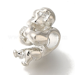 Rack Plating Brass European Beads&nbsp;KK-U019-04P