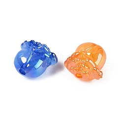UVメッキ加工の透明アクリル製模造ゼリービーズ  虹色の  花芽  ミックスカラー  15.5x15.5~16x12mm  穴：2.5mm&nbsp;OACR-Q202-06