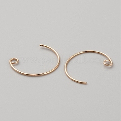 真鍮のピアスフック  耳ワイヤー  ゴールドカラー  19x18x1mm  穴：2.3mm&nbsp;LS-KK-WH0044-141C-G