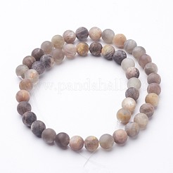 Natural Black Sunstone Bead Strands&nbsp;G-G947-32-8mm
