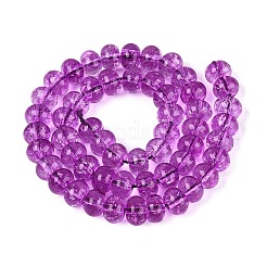 Crackle Transparent Glass Beads Strands&nbsp;GLAA-N074-02B-14