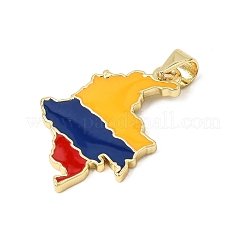 Brass Enamel Pendants&nbsp;KK-CBACA9B-05G