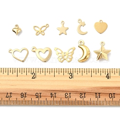 60Pcs 12 Style 304 & 201 Stainless Steel Charms&nbsp;STAS-FS0001-40