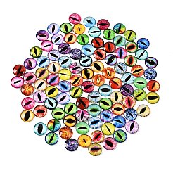 Printed Transparent Glass Cabochons&nbsp;GL-CBAA22A-14