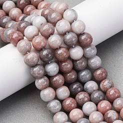 グラデーション染めガラスビーズ連売り  イミテーション翡翠  ロンデル  ロージーブラウン  8.5mm  穴：1.2mm  約50~52個/連  14.33~15.31''（36.4~38.9センチメートル）&nbsp;X-GLAA-T031-01O-14