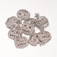 Halloween Brass Cubic Zirconia Pendants&nbsp;ZIRC-K026-06P-NR