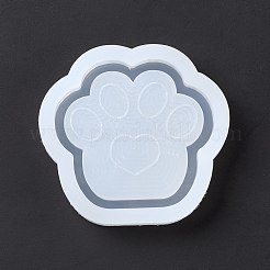 シェーカーモールド  DIYの猫の足跡の流砂のシリコンモールド  レジン型  UVレジン用  エポキシ樹脂工芸品作り  ホワイト  59x62x11mm  内径：48x53mm&nbsp;DIY-G059-B06