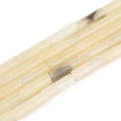 天然な白アフリカオパールビーズ連売り  コラム  5~13x4mm  穴：1mm  約29~30個/連  14.96~15.16''（38~38.5センチメートル）&nbsp;G-T141-72A