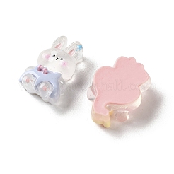 クリア樹脂カボション  グリッターパウダー付き  混合動物  ミックスカラー  23~25x15~19x7~8mm&nbsp;RESI-K043-26