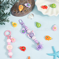 12Pcs 6 Colors Opaque Resin Pendants&nbsp;CRES-SC0003-30