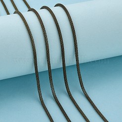 アイアン製メッシュチェーンネットワークチェーン  溶接されていない  鉛フリーとニッケルフリー  スプールで  チェーン  アンティークブロンズ  2.5mm  約328.08フィート（100m）/ロール&nbsp;CHN001Y-AB