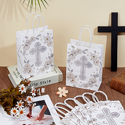 12Pcs 6 Styles God Bless Kraft Paper Gift Tote Bags&nbsp;ABAG-PH0001-69