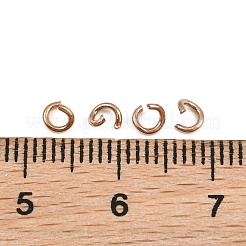 304ステンレススチールオープン丸カン  イオンプレーティング（ip）  ローズゴールド  3.5x0.7mm  内径：2.3mm  21ゲージ&nbsp;STAS-M235-02B-RG