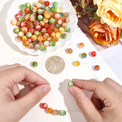 140Pcs 7 Colors Transparent Resin Beads&nbsp;RESI-PA0001-37A