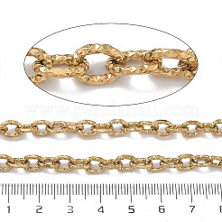 304 Stainless Steel Textured Cable Chains&nbsp;CHS-K023-13G