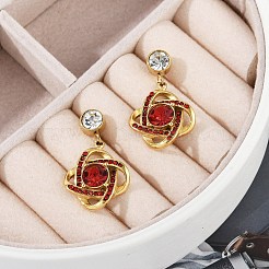 Ion Plating(IP) 304 Stainless Steel Flower Stud Earrings&nbsp;EJEW-A119-05G